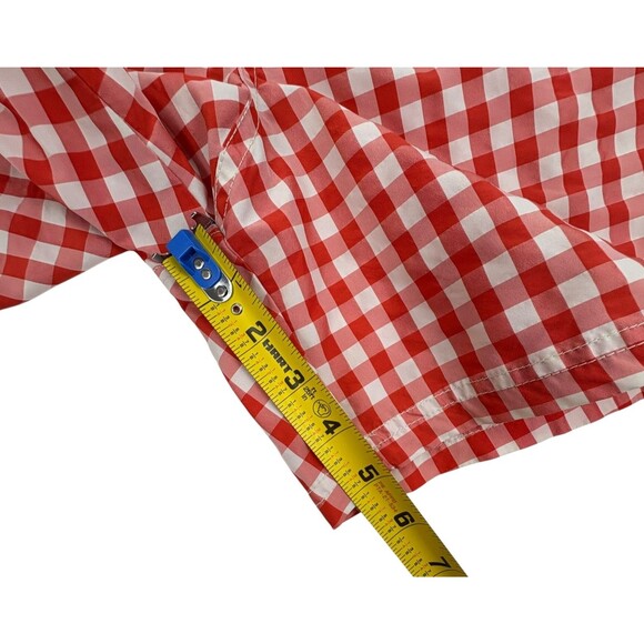 Massimo Dutti Swim Shorts M Red Gingham Navy Polka Dot Preppy Beach - Picture 12 of 15